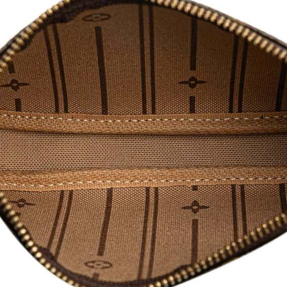 LOUIS VUITTON Brown Monogram Leather Pochette Pouch - Picture 7 of 10